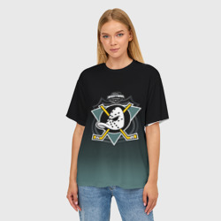 Женская футболка oversize 3D Anaheim Ducks 3D Team2 - фото 2