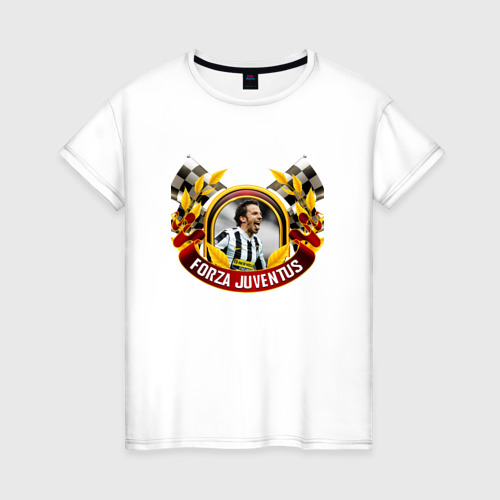 Женская футболка хлопок Forza Juventus, цвет белый