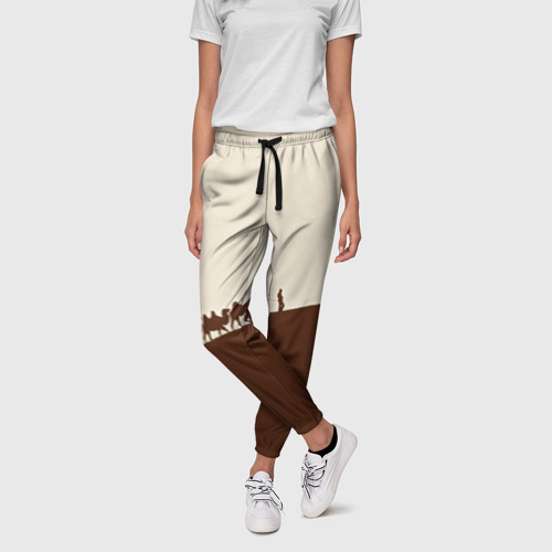 Женские брюки 3D с принтом Пустыня, фото на моделе #1