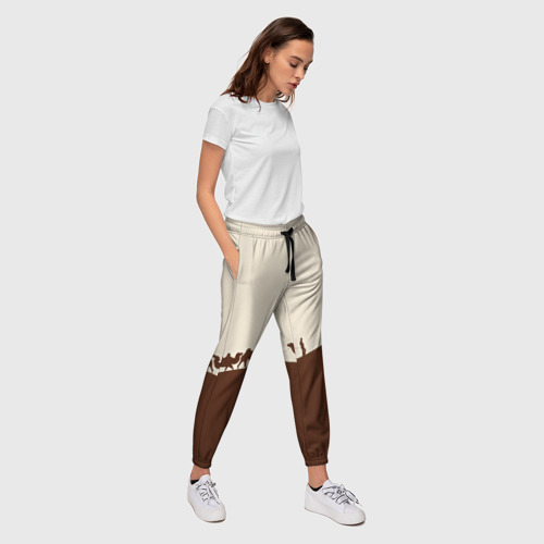 Женские брюки 3D с принтом Пустыня, вид сбоку #3
