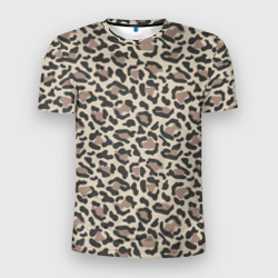 Мужская футболка 3D Slim Шкура леопарда 3