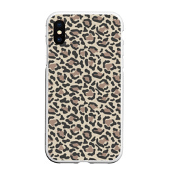 Чехол для iPhone XS Max матовый Шкура леопарда 3