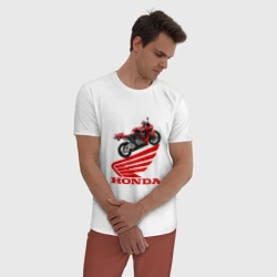 Мужская пижама с белой футболкой хлопок CBR600RR - фото 2