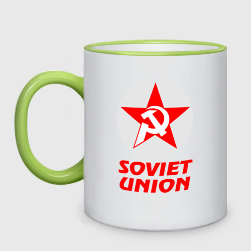 Кружка двухцветная Soviet Union, цвет Кант светло-зеленый