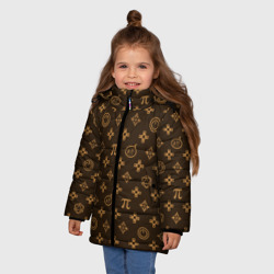 Зимняя куртка для девочек 3D Geek символика паттерны - фото 2