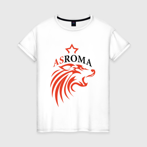Женская футболка хлопок AS Roma, цвет белый