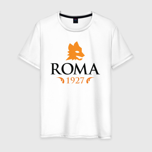 Мужская футболка из хлопка с принтом AS Roma, вид спереди №1