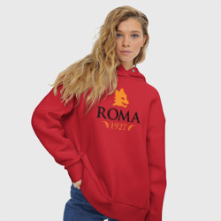 Женское худи Oversize хлопок AS Roma - фото 2