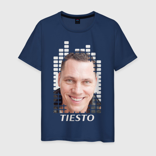 Мужская футболка хлопок EQ - Tiesto, цвет темно-синий