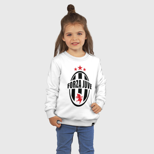 Детский свитшот хлопок Forza Juventus, цвет белый - фото 3