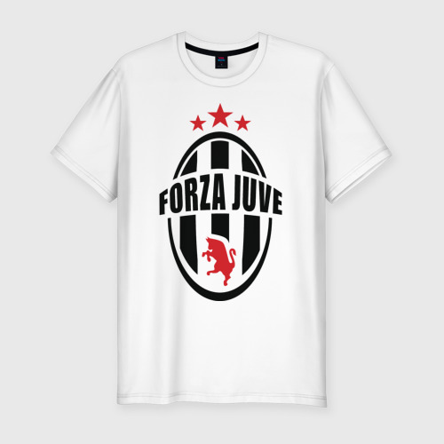 Мужская футболка хлопок Slim Forza Juventus, цвет белый