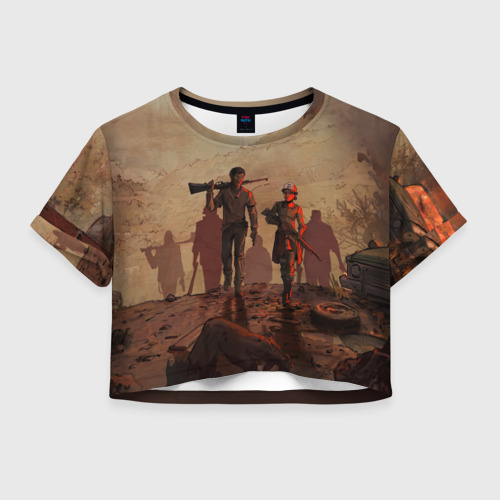 Женская футболка Crop-top 3D Walking Dead, цвет 3D печать