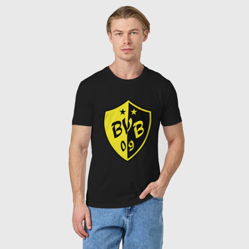 Мужская футболка хлопок BVB, цвет черный - фото 3