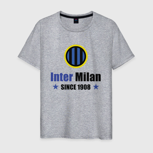 Мужская футболка хлопок Inter Milan, цвет меланж