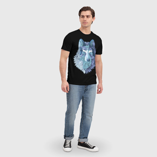 Мужская футболка 3D Седой волк, цвет 3D печать - фото 5