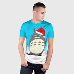 Мужская футболка 3D Slim Тоторо под снегом - фото 2