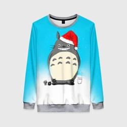 Женский свитшот 3D Тоторо под снегом