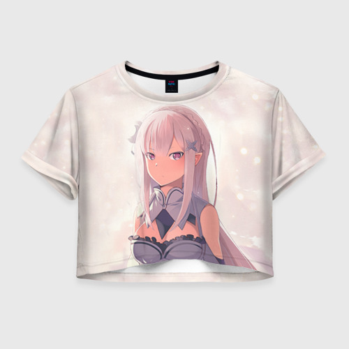 Женская футболка Crop-top 3D Zero kara Hajimeru Isekai Seikatsu, цвет 3D печать