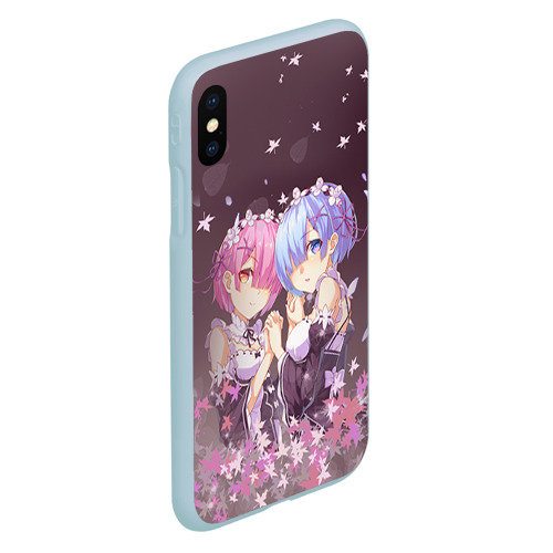 Чехол для iPhone XS Max матовый Zero kara Hajimeru Isekai Seikatsu, цвет голубой - фото 3