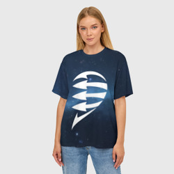 Женская футболка oversize 3D Неземная любовь ж - фото 2