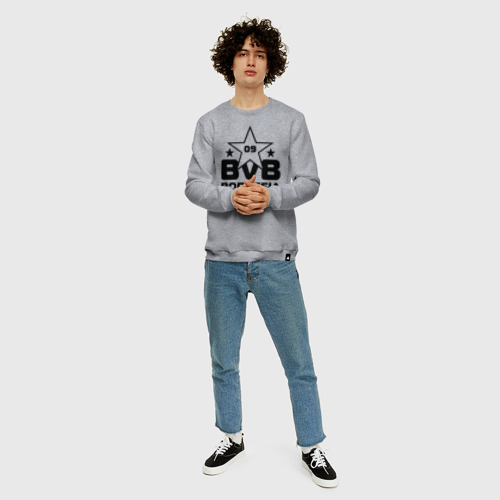 Мужской свитшот хлопок BVB, цвет меланж - фото 5
