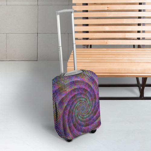 Чехол для чемодана 3D Спираль, цвет 3D печать - фото 3