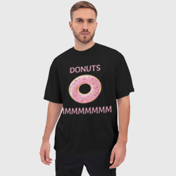 Мужская футболка oversize 3D Donuts - фото 2