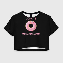 Женская футболка Crop-top 3D Donuts