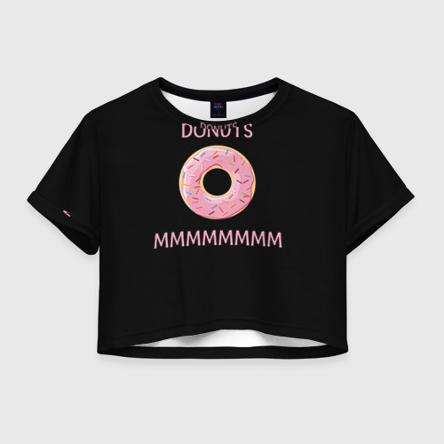 Женская футболка Crop-top 3D Donuts