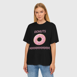 Женская футболка oversize 3D Donuts - фото 2