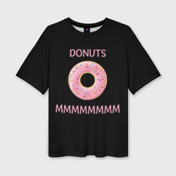 Женская футболка oversize 3D Donuts