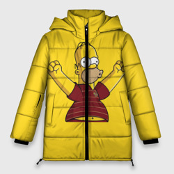 Женская зимняя куртка Oversize Гомер-болельщик