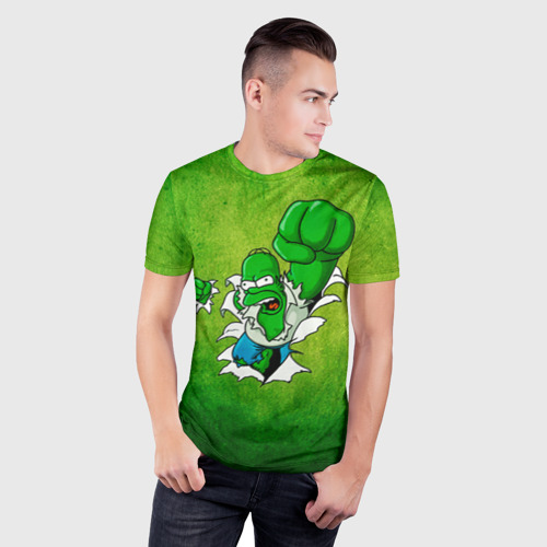 Мужская футболка 3D Slim Hulkomer, цвет 3D печать - фото 3
