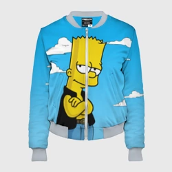 Женский бомбер 3D Барт Симпсон