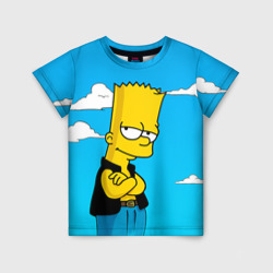 Детская футболка 3D Барт Симпсон