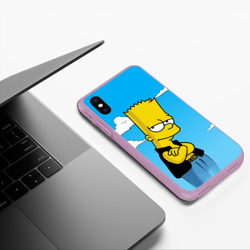 Чехол для iPhone XS Max матовый с принтом Барт Симпсон, фото #5