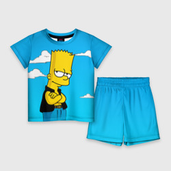 Детский костюм с шортами 3D Барт Симпсон