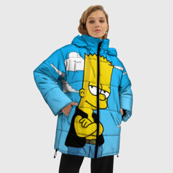 Женская зимняя куртка Oversize Барт Симпсон - фото 2