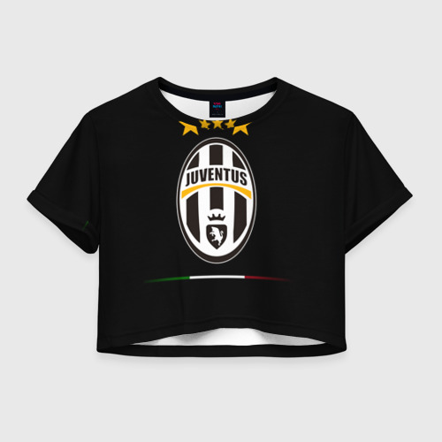 Женская футболка Crop-top 3D Juventus1