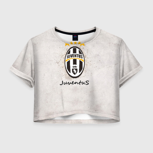 Женская футболка Crop-top 3D Juventus3, цвет 3D печать