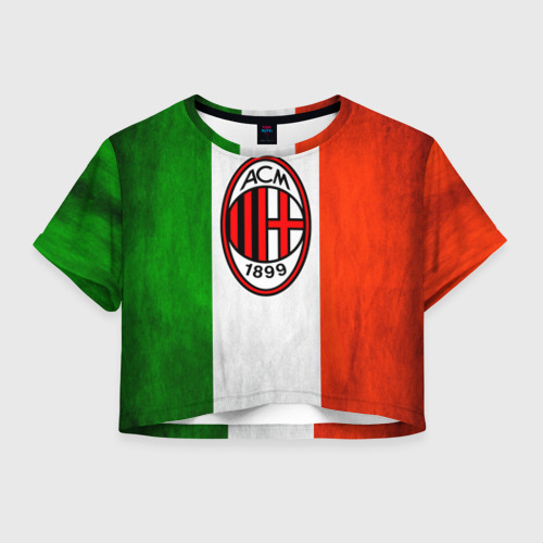 Женская футболка Crop-top 3D Milan2, цвет 3D печать