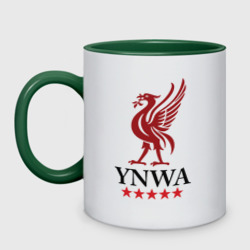 Кружка двухцветная YNWA