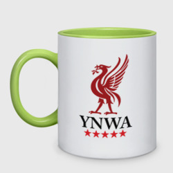 Кружка двухцветная YNWA