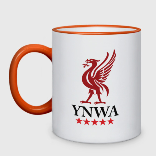 Кружка двухцветная YNWA, цвет Кант оранжевый