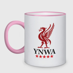 Кружка двухцветная YNWA