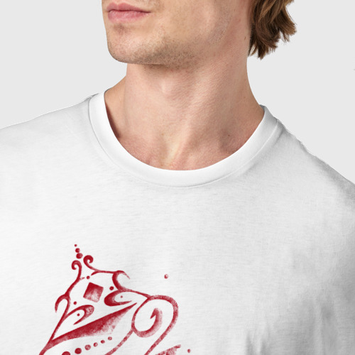 Мужская футболка хлопок Леттеринг \"Азъ Есмь Царь\", цвет белый - фото 6