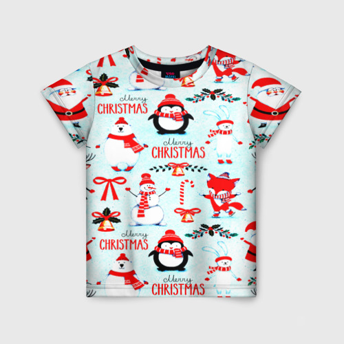 Детская футболка 3D Christmas Фото 01 Детская футболка 3D Christmas Фото 01