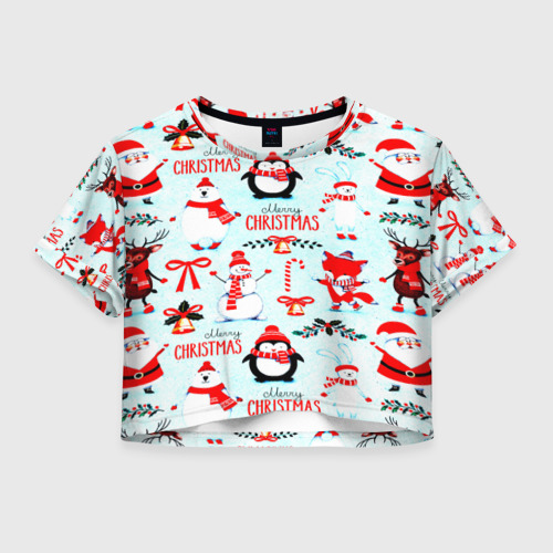 Женская футболка Cropp-top Christmas Фото 01 Женская футболка Cropp-top Christmas Фото 01