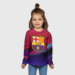 Детский лонгслив 3D ФК Барселона - фото 2