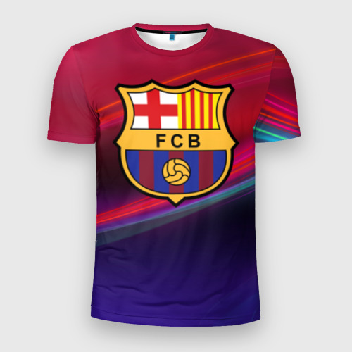 Мужская футболка 3D Slim ФК Барселона, цвет 3D печать